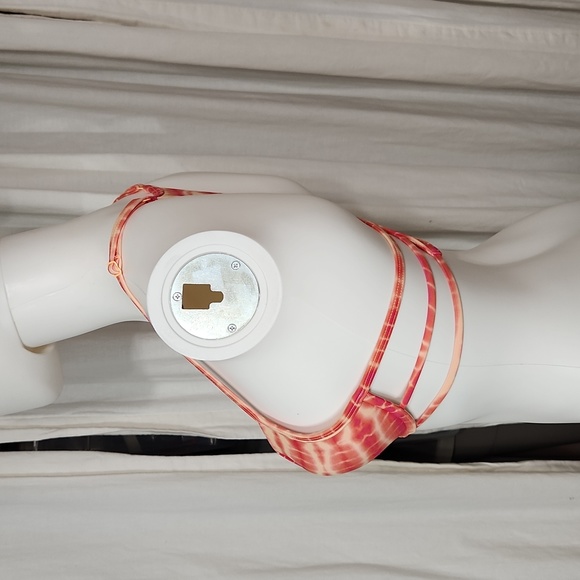 $5☃️PINK V.S. Tie Dye T Back Small Pink & Orange Swim Bikini Top - Picture 3 of 6